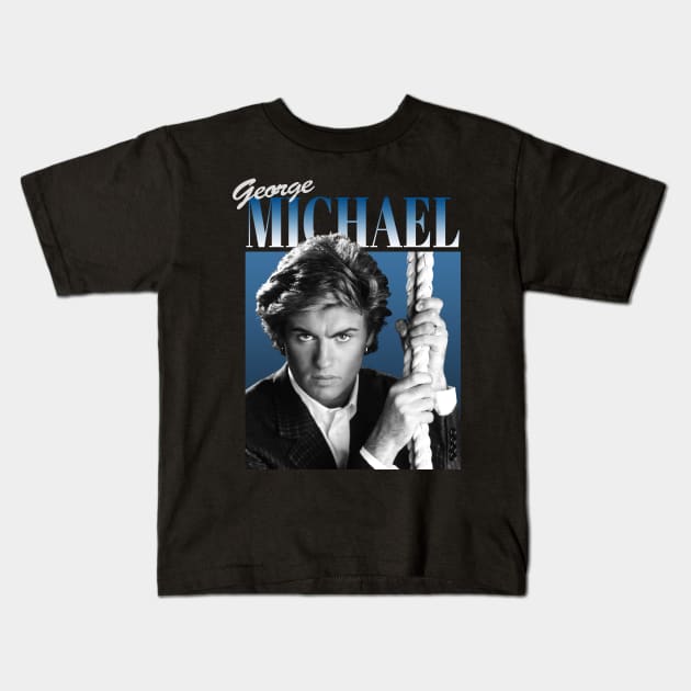 George Michael Kids T-Shirt by instri